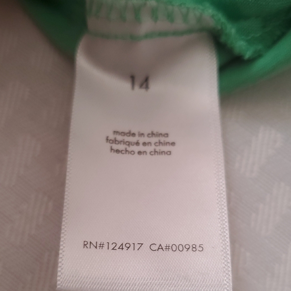 DANIELLE BERNSTEIN Green and Cream Women's Shorts - Picture 10 of 15